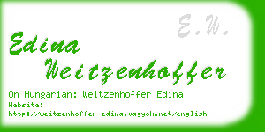 edina weitzenhoffer business card